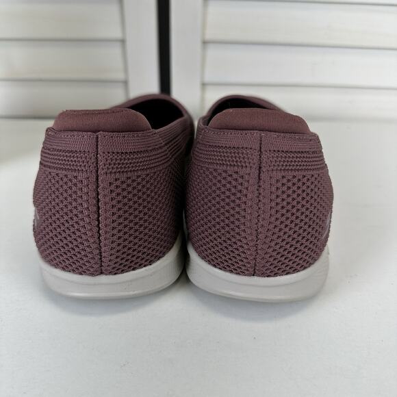 Skechers Pink Step Lite Vegan Luster Slip On Sneaker Flat Goga Mat Shoe Size 9 - Picture 6 of 9